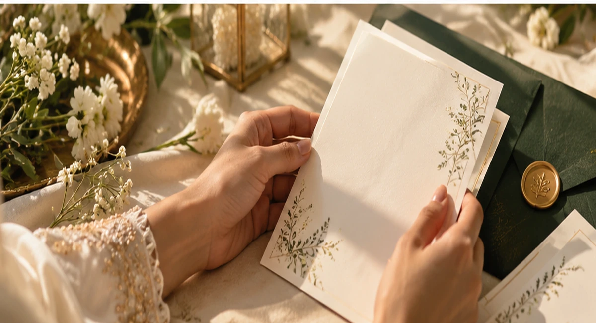 Elegant floral wedding stationery